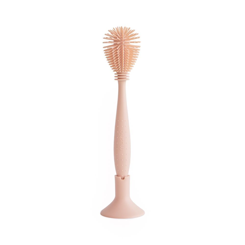 Mushie - Silicone Baby Bottle Brush - Blush