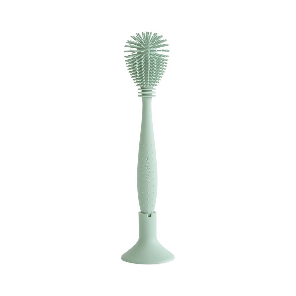 Mushie - Silicone Baby Bottle Brush - Cambridge Blue