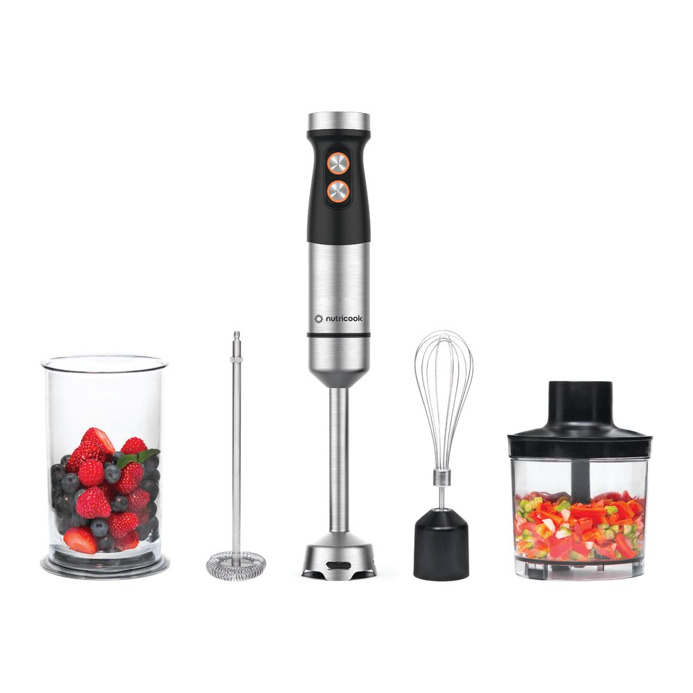 Nutricook - Handi Immersion Blender - Stainless Steel Shaft & Blade With 2-Speed Controls 1200 Watts - Black