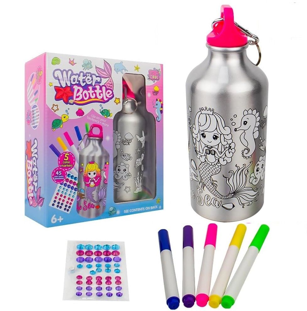 UKR - DIY Water Bottle Art And Craft Kit - Mermaid