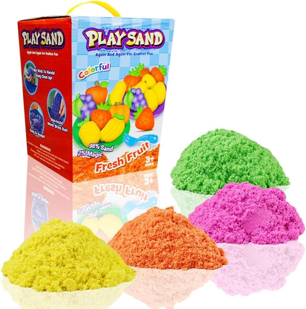 UKR - Moldable Sensory Play Sand W/ Molds & Accessory Set - Fresh Fruit