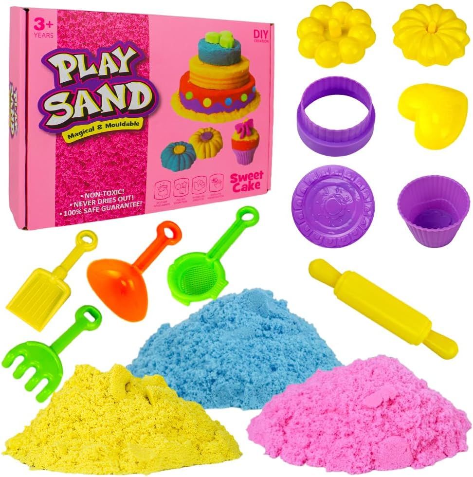 UKR - Magical Moldable Play Sand Kit For Kids 750g - Cake Creations