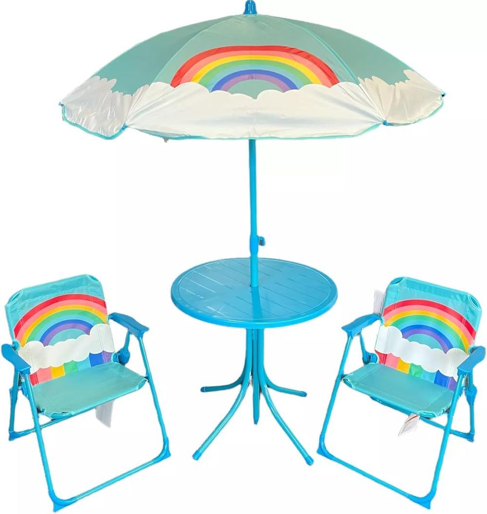 UKR - Kids Rainbow Outdoor Seating Set - Blue - 5 Pcs