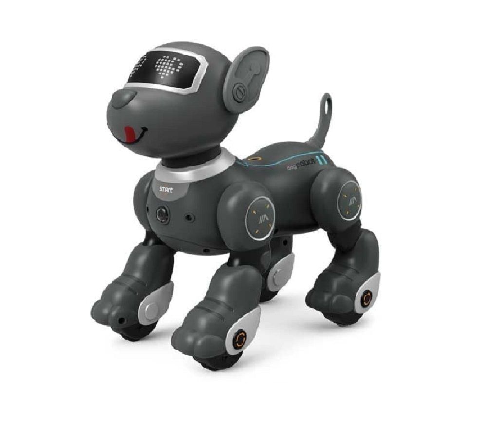 Ukr - Interactive Robot Dog Toy W/ Led Lights  - Grey