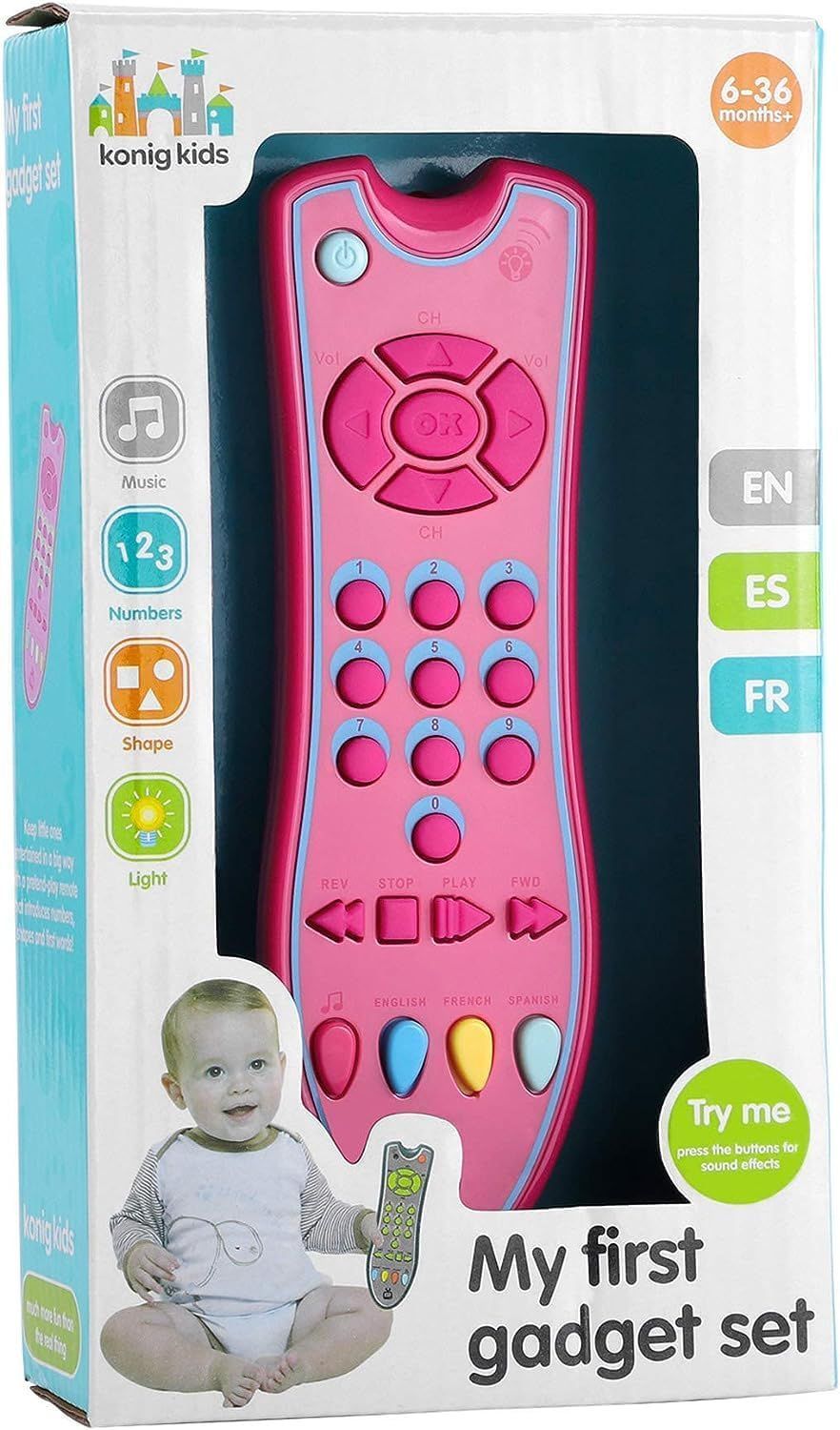 UKR - Singing & Musical Multi Language TV Remote Control Toy - Pink