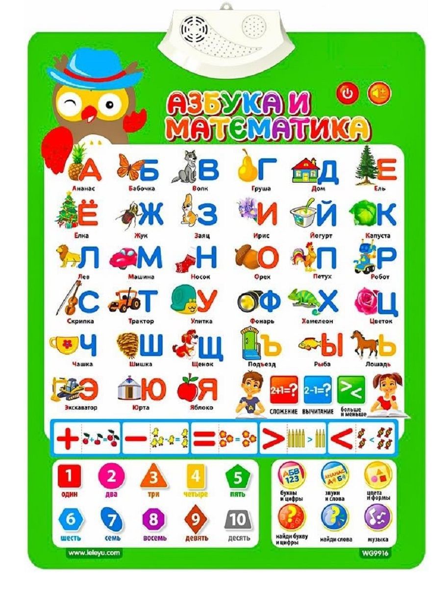 Ukr -  Russian Alphabet & Maths Learning Interactive Poster