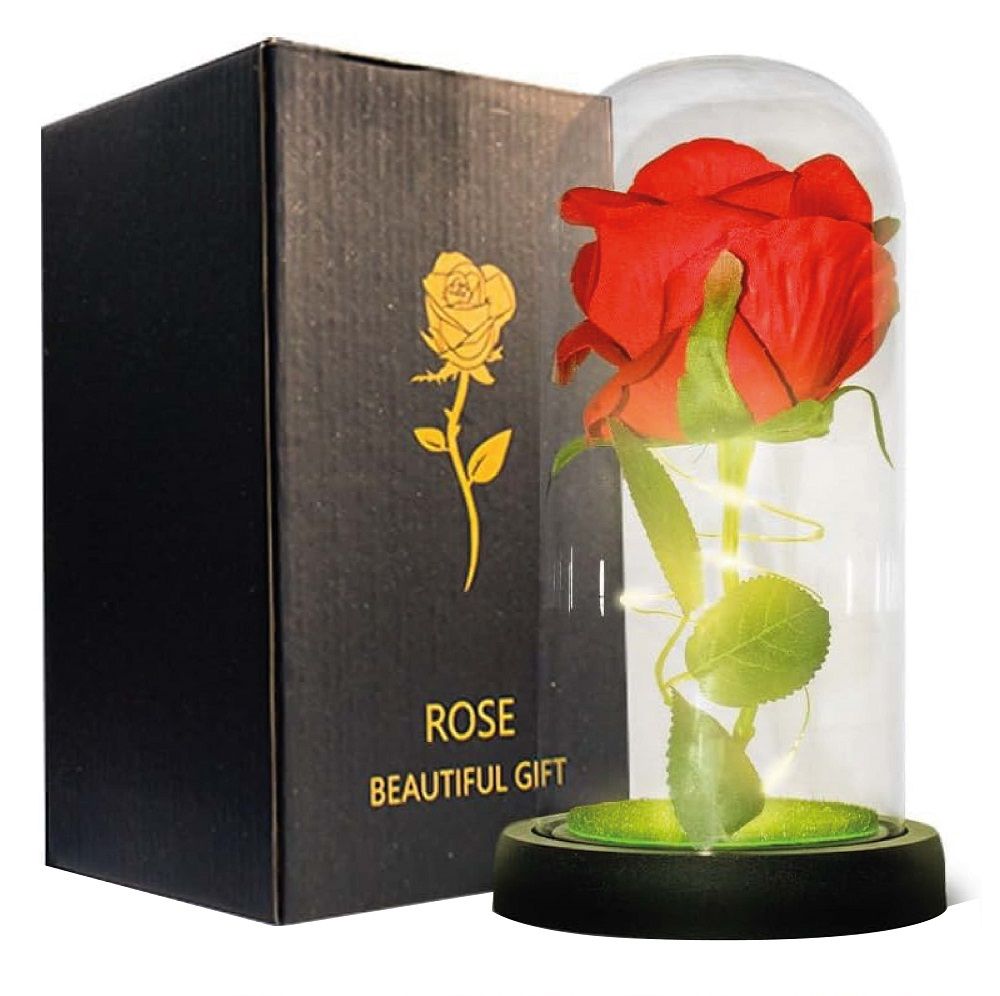 UKR - Glass Rose Artificial W/ Lights