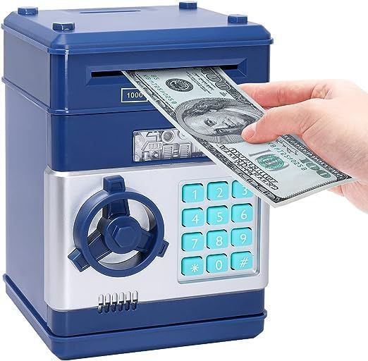 UKR - Bank Storage Safe Box For Kids - Blue