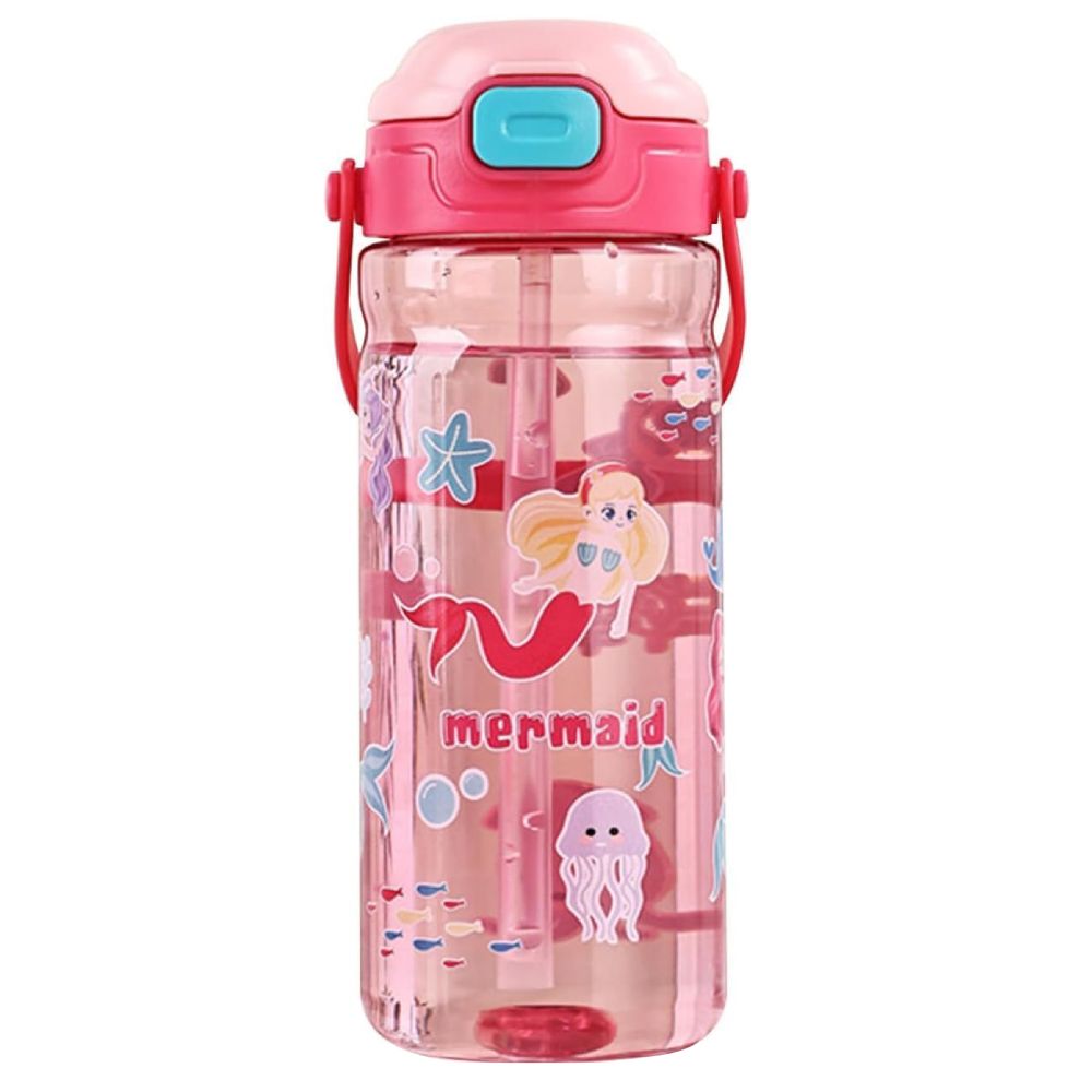 UKR - Water Bottle With Button Straw - Mermaid - 550 ml