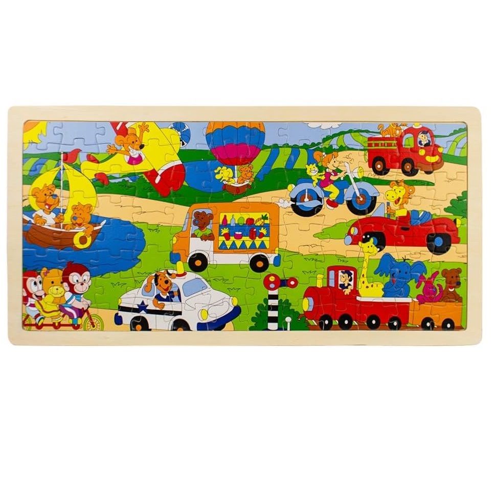 UKR - Farm Wooden Jigsaw Puzzle - Animal Village - 100 Pcs