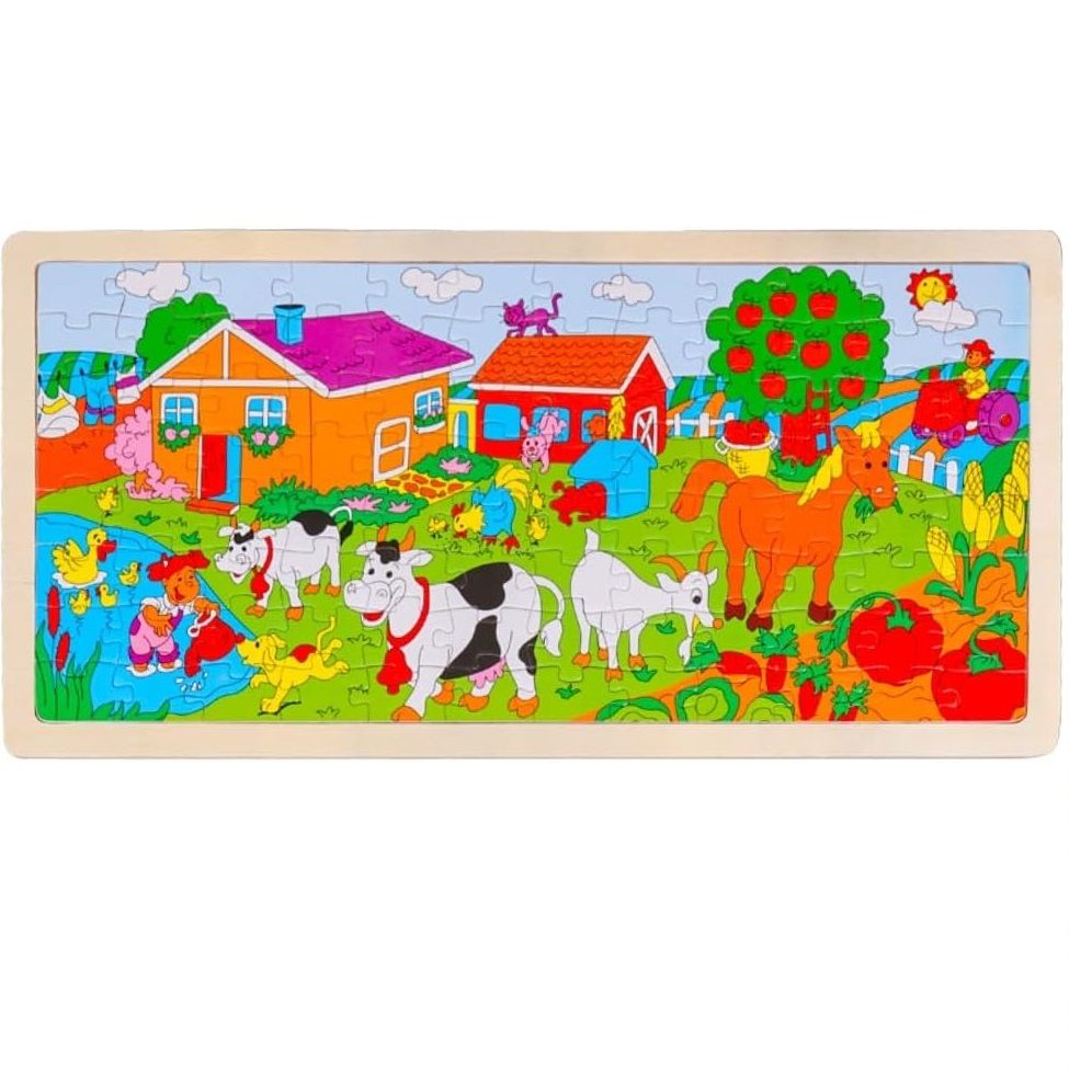 UKR - Farm Wooden Jigsaw Puzzle - At The Yard - 100 Pcs