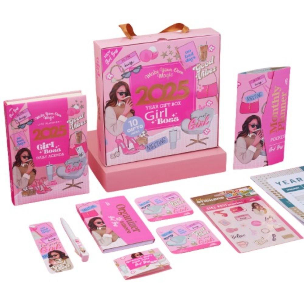 Mofkera - Agenda Gift Box 2025 - Girl Boss - 10 Pcs