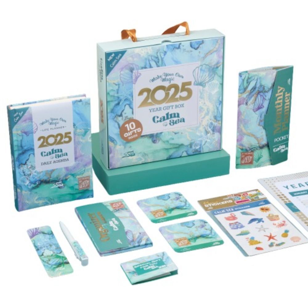 Mofkera - Agenda Gift Box 2025 - Calm Sea - 10 Pcs