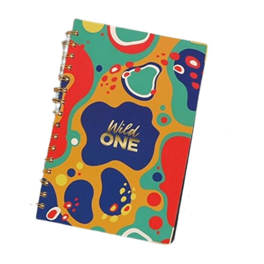 Doodle - Bright splashes Wild Hard Bound Daily Planner - A5