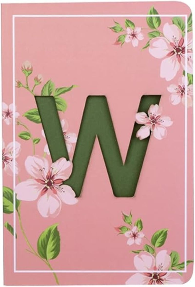 Doodle - Initial W Monogram Soft Bound Notebook - B6