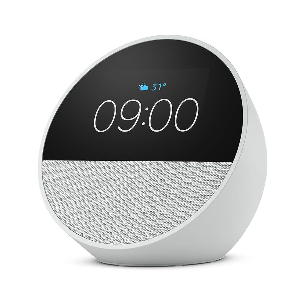 Amazon - Echo Spot Smart Alarm Clock With Arabic Language - White