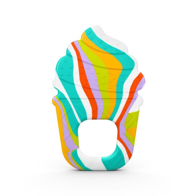 Bright Starts - Ice Cream Cone Soothing Silicone Teether - 3M