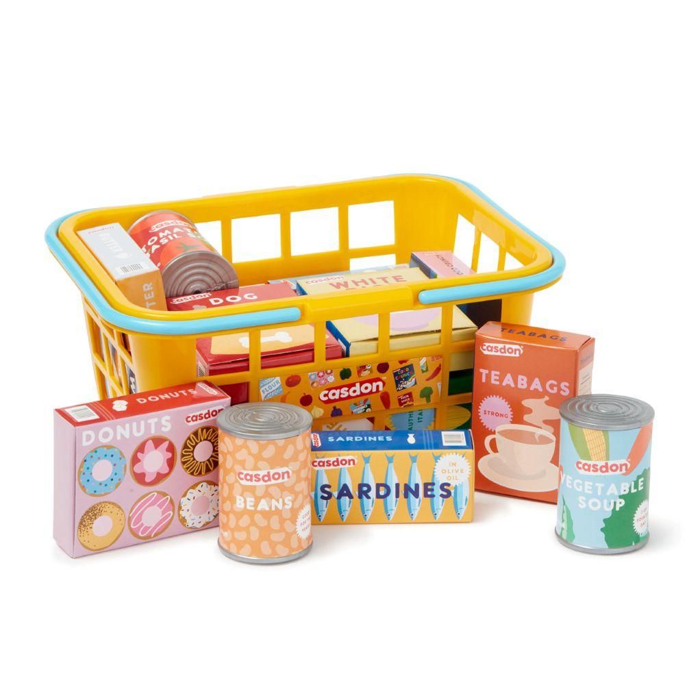 Casdon - Shopping Basket With Food Toy Set