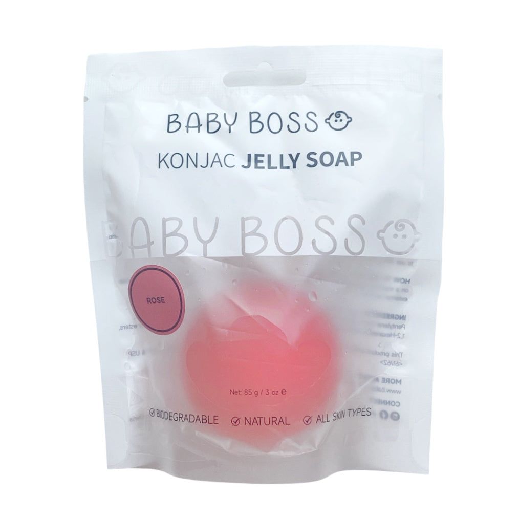 Baby Boss - Konjac Jelly Soap - Rose - Red - 85gm