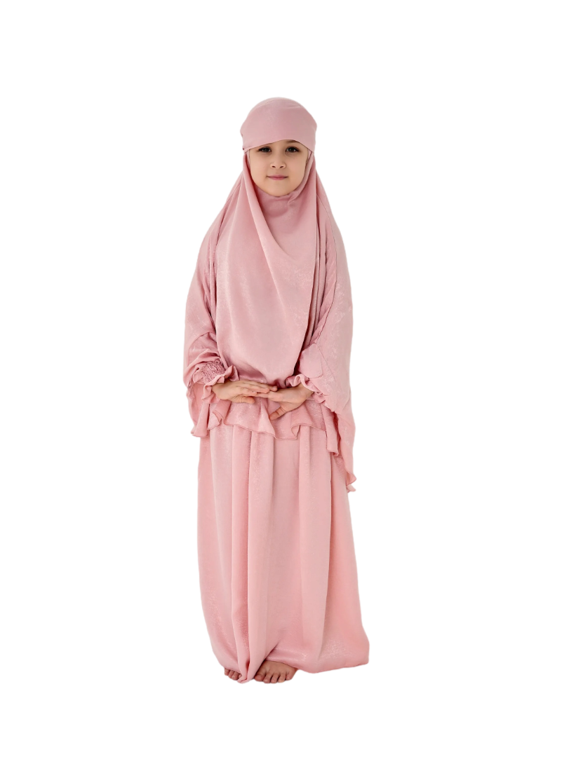 The Modest Company - 2pc-Set - Skirt And Jilbab Top - Pink Velvet