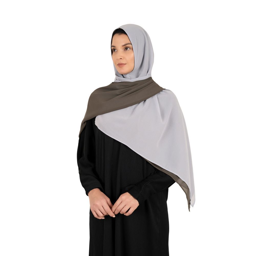 Hilalful - Reversible Scarve - Silver Grey