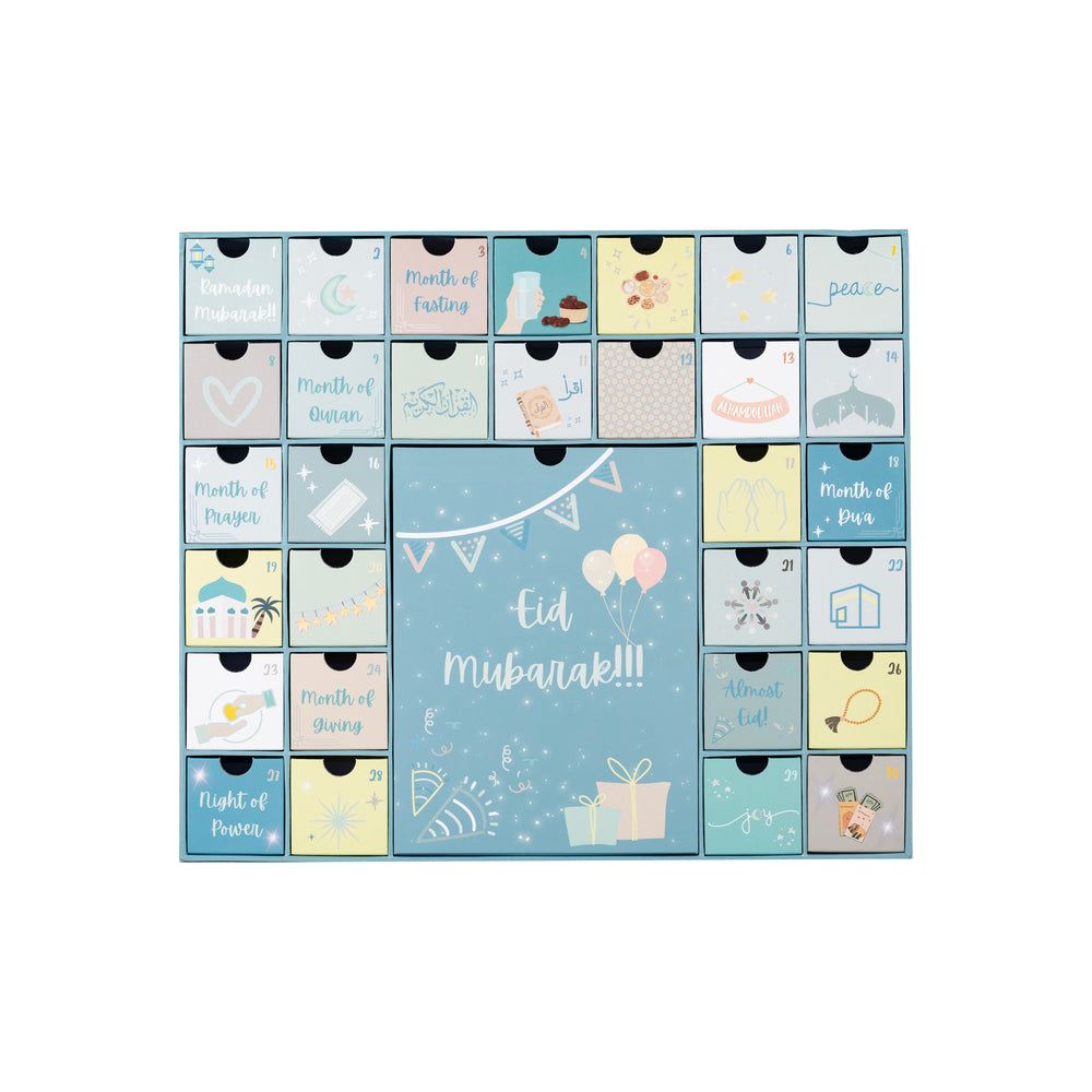 HilalFul - Ramadan Theme English Calendar Box - Blue