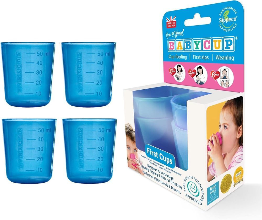 Babycup - Sippeco First Cup Set - Blue - 50 ml - 4 Pcs