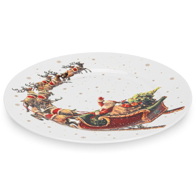 Fissman - Christmas Collection Bone China Plate Set - 19.5 cm - 2 Pcs