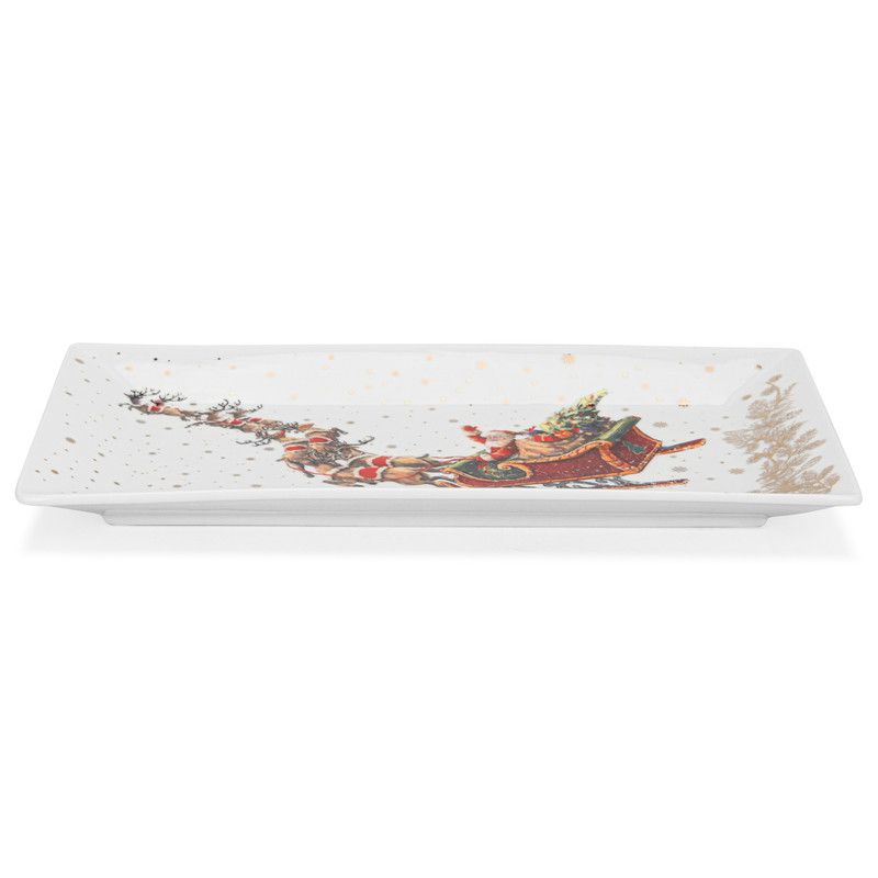 Fissman - Christmas Collection Rectangular Bone China Plate