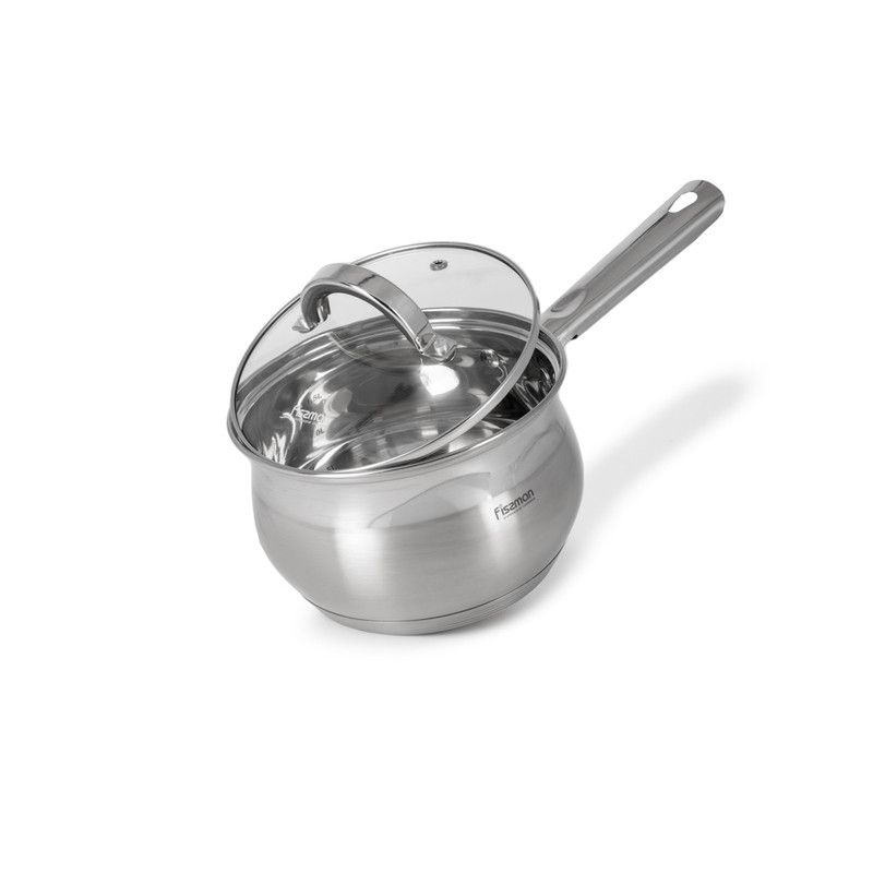 Fissman - Felina Series Saucepan With Glass Lid - Stainless Steel - 2.1L