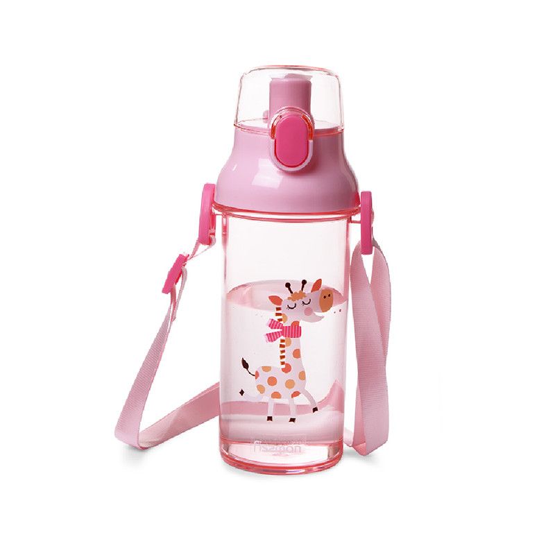 Fissman - Plastic Water Bottle - Giraffe - Pink - 450ml