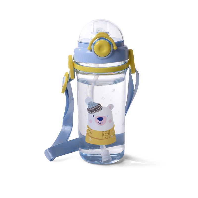 Fissman - Plastic Water Bottle - Bear - Blue - 460ml