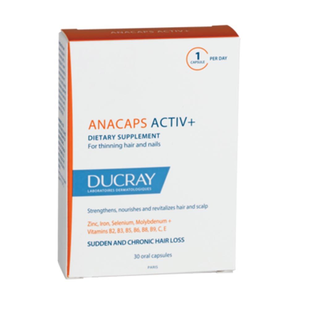 Ducray - Anacaps Activ Plus Dietary Supplement Capsules - 30's