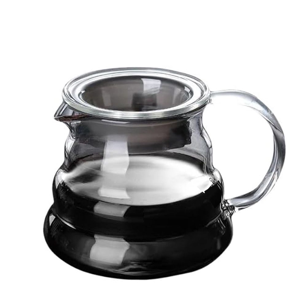 1Chase - Borosilicate Heat Resistant Glass Coffee Server Pot - Clear - 300ml