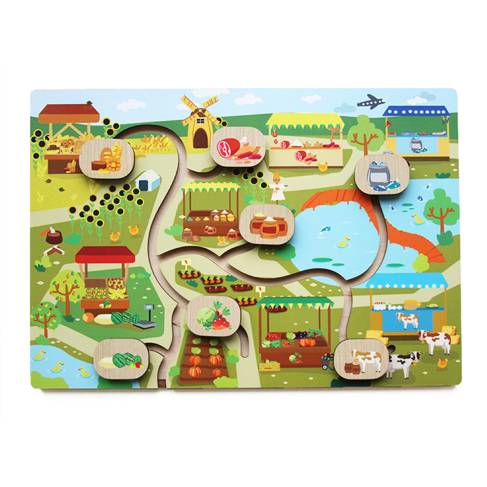 Fofa - Maze Market Wooden Puzzle Toy