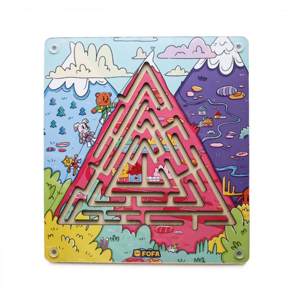 Fofa - Mountains Wooden Toy Maze Puzzle With A Small Ball