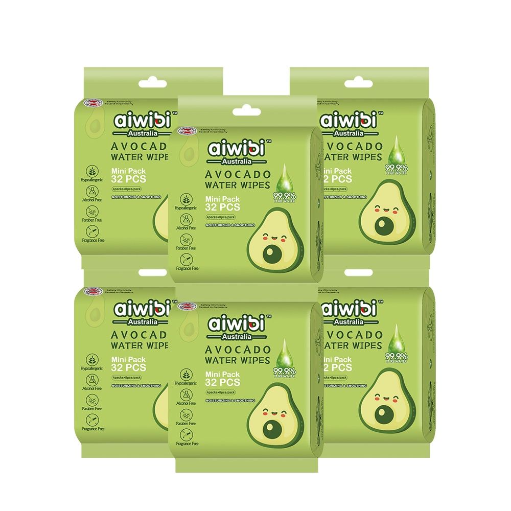 Aiwibi - Avocado Water Wipes - Pack of 6 - 192pcs