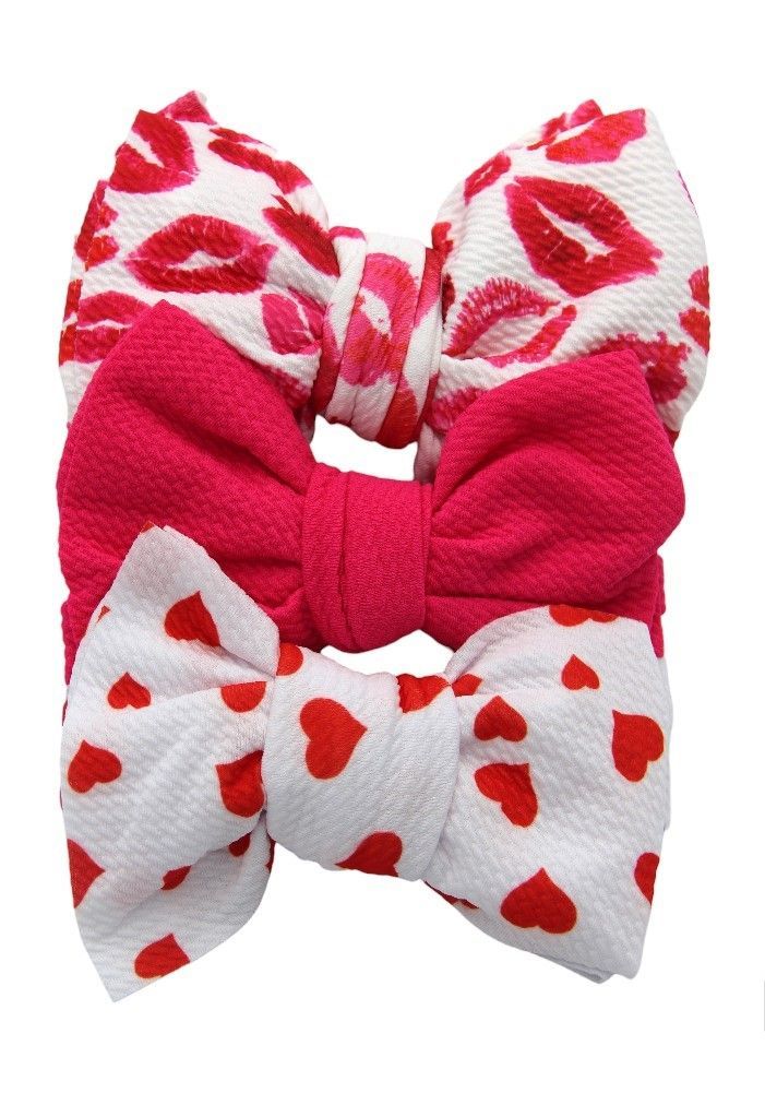 Bambimici - Dana Ribbon Bow Headband For Babies - White/Dark Pink