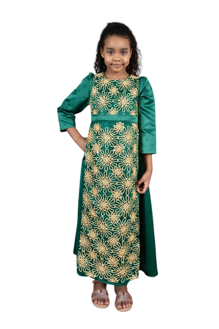 D' Daniela - Fathima Jalabiya Abaya With Sleeves - Green