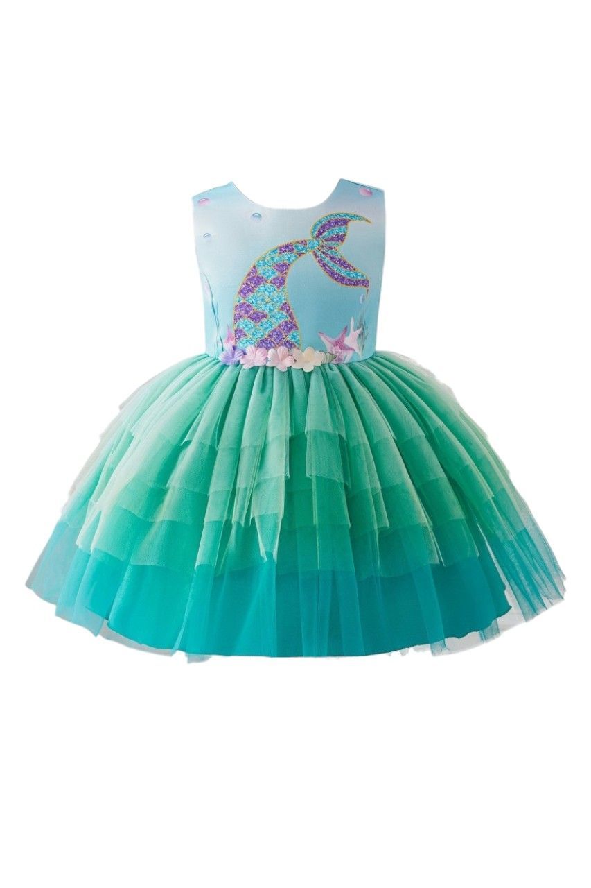 D' Daniela - Girl's Mermaid Dreams Dress - Blue