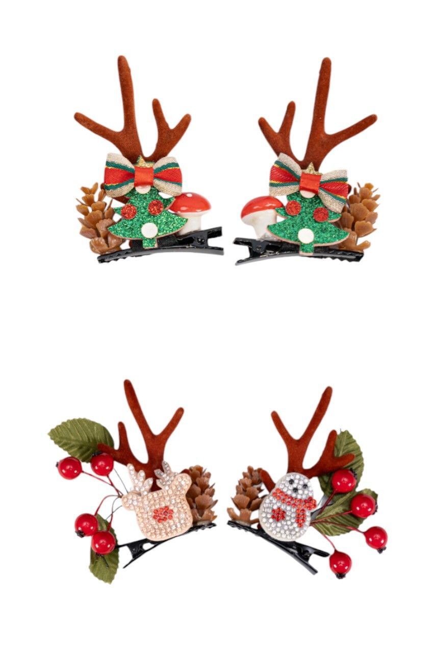 D' Daniela - 2 Pairs Of Christmas Hair Clips - Set B