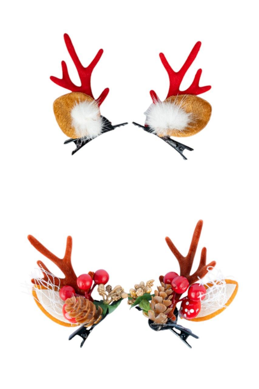 D' Daniela - 2 Pairs Of Christmas Hair Clips - Set G