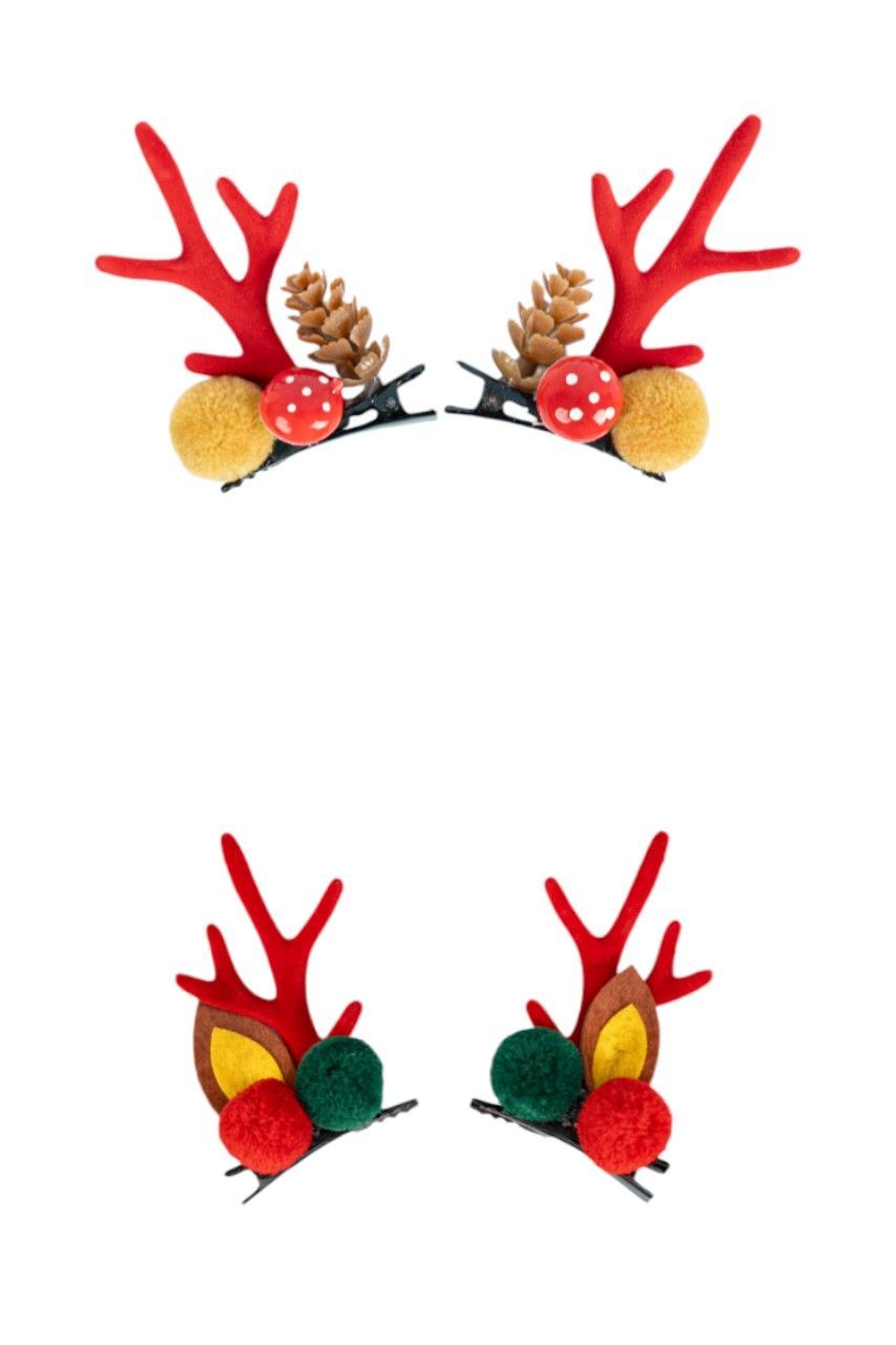 D' Daniela - 2 Pairs Of Christmas Hair Clips - Set H