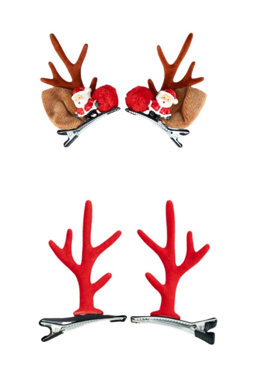 D' Daniela - 2 Pairs Of Christmas Hair Clips - Set J