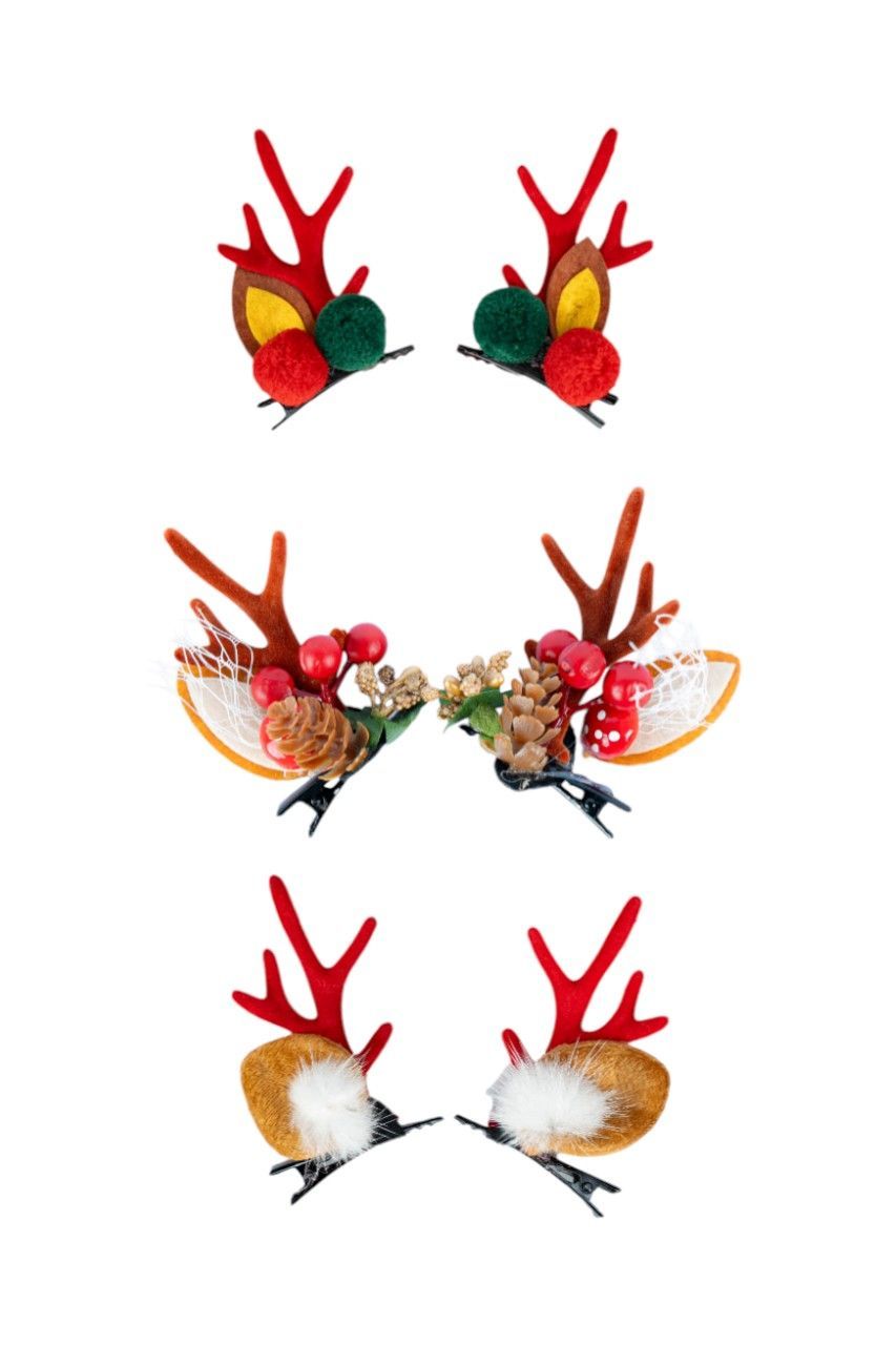 D' Daniela - 3 Pairs Of Christmas Hair Clips - Set O