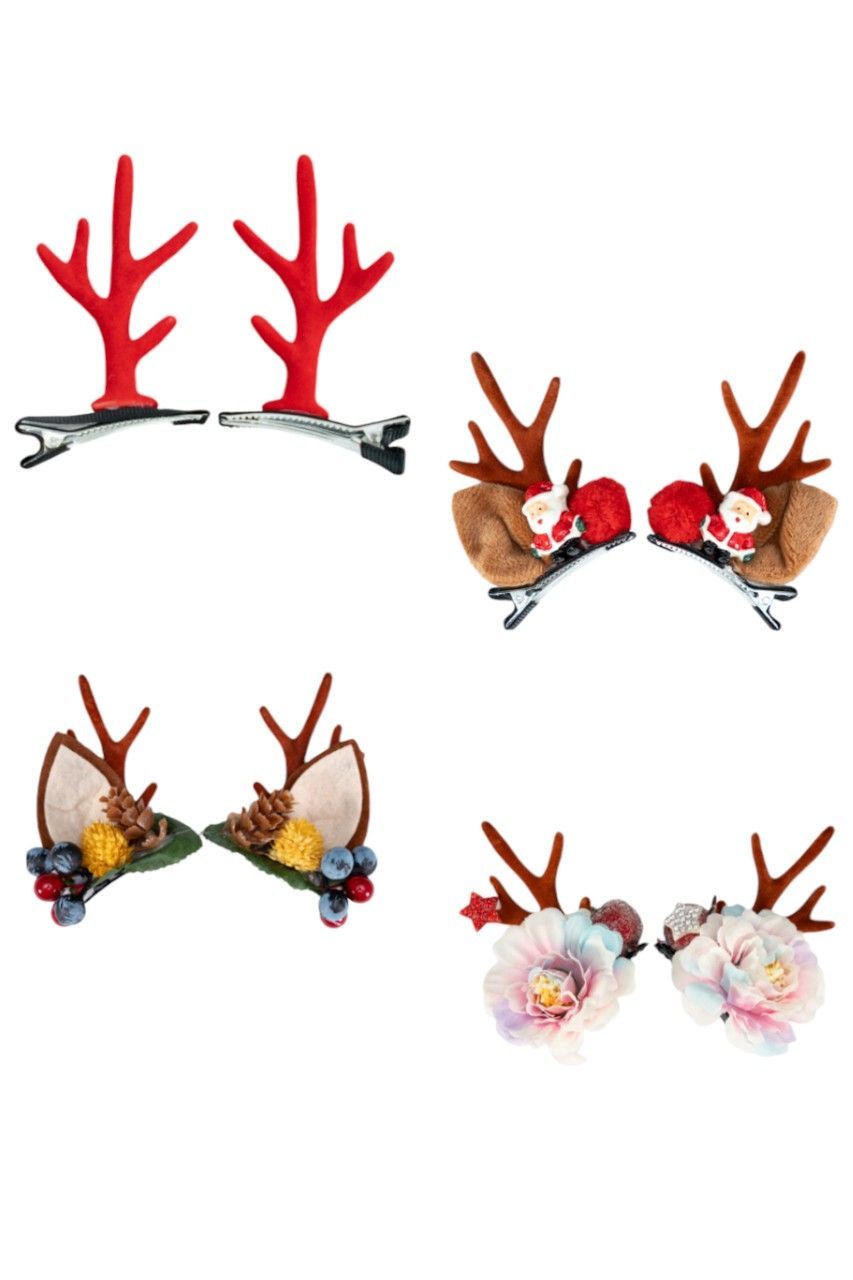 D' Daniela - 4 Pairs Of Christmas Hair Clips - Set V