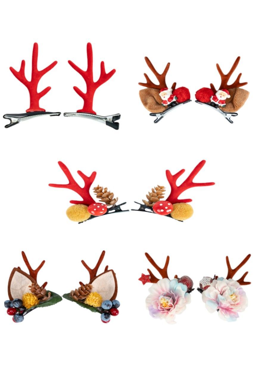 D' Daniela - 5 Pairs Of Christmas Hair Clips - Set Z