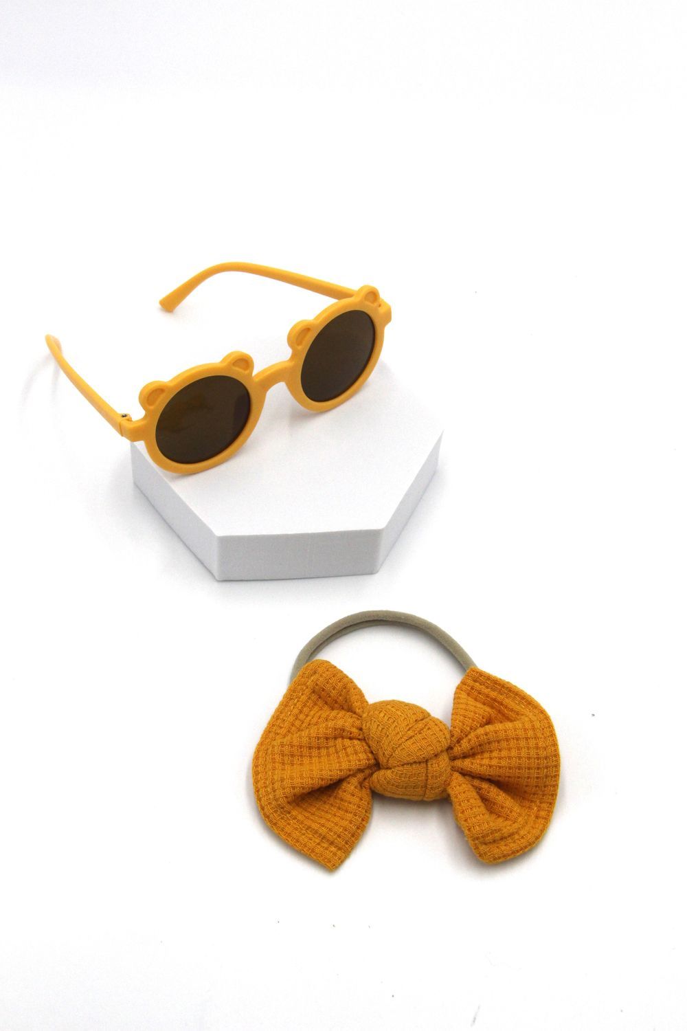 D' Daniela - Aila Glasses & Headband Set - Mustard Yellow