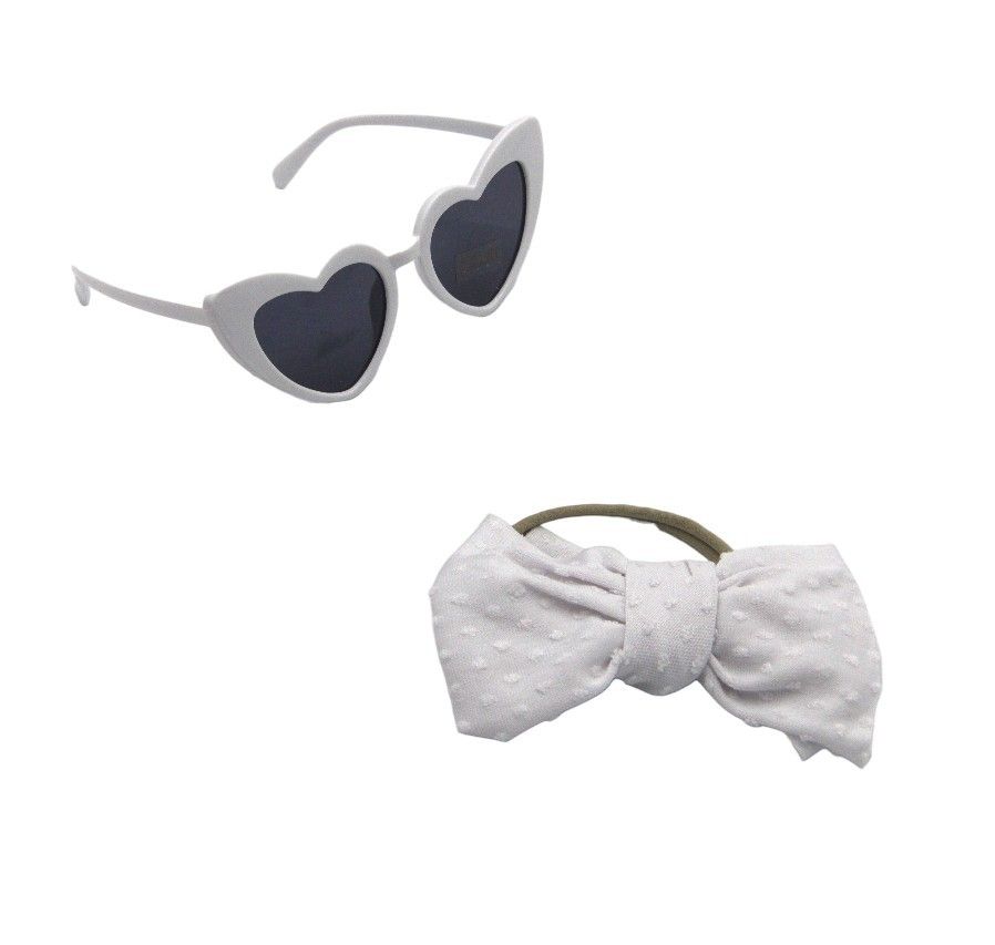 D' Daniela - Yara Glasses & Flower Headband Set - White