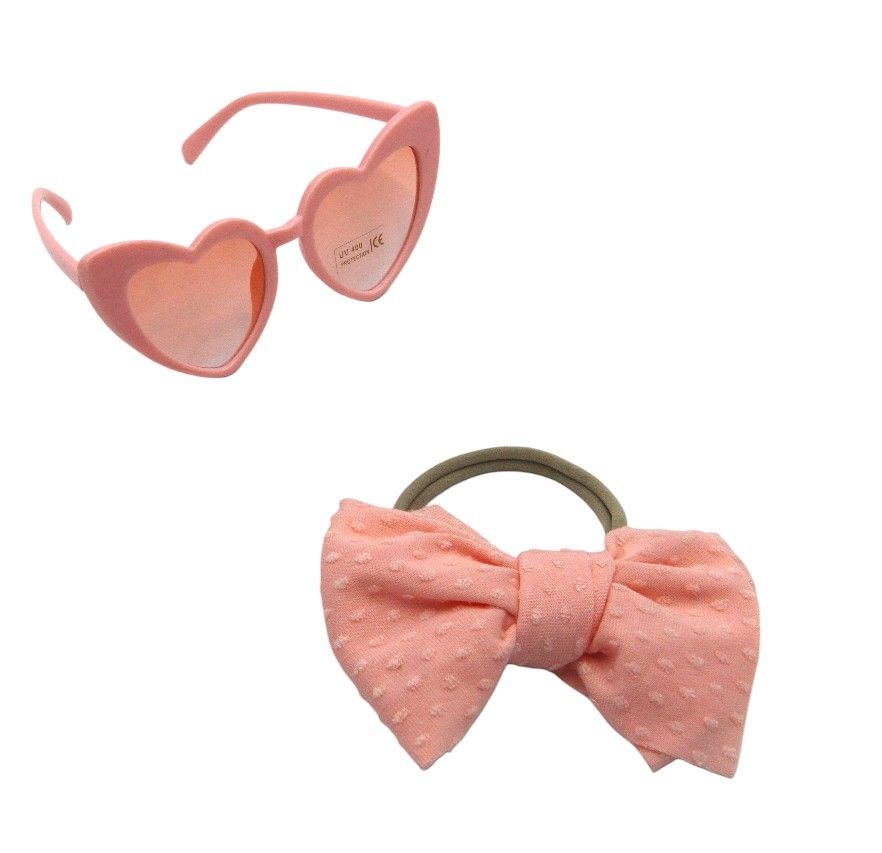 D' Daniela - Yara Glasses & Flower Headband Set - Coral Pink